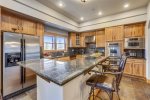 Kitchen- Island with 2 barstools