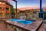 Four Outdoor Hot Tubs, Indoor/Outdoor Swimming Pool, Sauna, Movie room, Steam Room & Fitness Room, common grills located on Plaza level