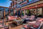 Four Outdoor Hot Tubs, Indoor/Outdoor Swimming Pool, Sauna, Movie room, Steam Room & Fitness Room, common grills located on Plaza level
