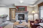 Gas Fireplace with Mountain View