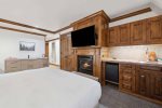 Fireplace in bedroom
