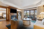 Second floor residence with gas fireplace