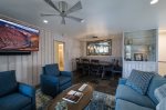 Each condo features fireplace, dining area, sofa bed, balcony and fully equipped kitchens