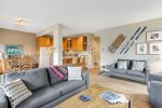 Open concept living, dining and kitchen