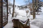 You can enjoy some sunny days on the back patio during your spring ski vacation