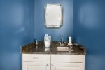 The room is also equipped with your own Keurig and sink in the corner to prep your morning coffee