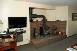  Flat screen TV with streaming and wood burning stove. Wood provided.