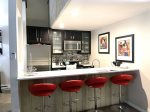 Mammoth Lakes Condo Rental Sunshine Village 114: Kitchen Bar Seating