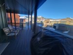 Deck with seating, BBQ, view