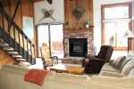 Mammoth Lakes Condo Rental Sunrise 51 - Living Room with Outside Deck Access