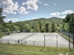 Two of the outdoor tennis courts within walking distance of the resort home