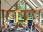 Sunporch overlooking the yard