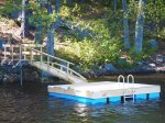 The dock enjoys deep water off the end and it is great for swimming.  There is also a swim float to swim off of