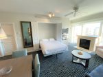 Murphy bed in the living area
