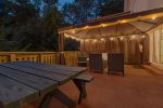 Back Deck with Gazebo and String Lights