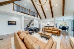 Open Living Space with Pool Table and Wet Bar