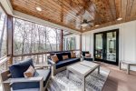 Screened porch for relaxing