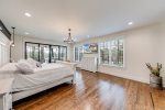 Master Bedroom ground floor  doors open to hot tub