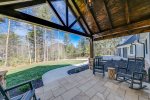 Great room with delightful stone fireplace