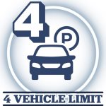 4 Vehicle Limit - INNSBRUCK RESORT - No trailers allowed. Parking pass required.