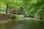 Secluded property on 6 acres with 150 yards of water frontage