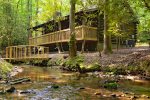 Crooked Creek Cabin - Renovated vintage log cabin on idyllic waterfront property with winding creek!
