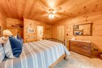 Bedroom with  log frame bed