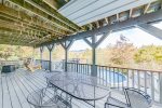 Deck with swing & dining table