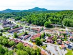 Aerial view of condos 