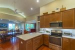 Adorable country kitchen with view to dining area