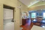 Laundry closet in kitchen area