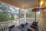Outdoor living space off the kitchen