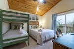 Bedroom 2 has bunk beds & queen bed