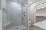 Spacious bathrooms walk-in showers