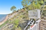 The tram ends at a small platform on the lower part of the bluff