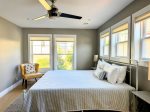 Natural light pours in from every angle, making this king suite feel even more expansive.  