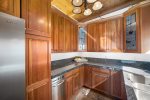 High end stainless steel appliances and custom finishes in the kitchen