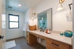 Fresh, modern, spacious and sparkling clean bathroom