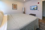Bedroom also features a flat screen tv