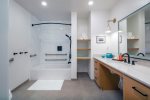 ADA Accessible bathroom with shower/tub combination