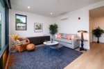 Cozy living room with pops of color and room to stretch out