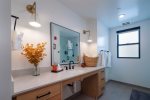 Fresh, modern, spacious and sparkling clean bathroom