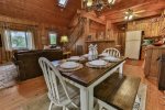 Dining area with seating for six