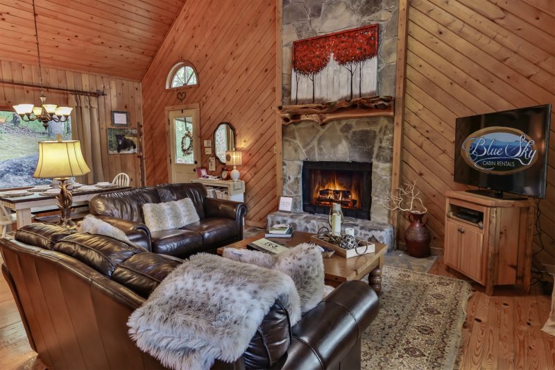 Blue Sky Cabin Rentals: Bear Rock Lodge on 3 acres