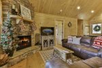 Enjoy a cozy fire or relax with a good book or movie