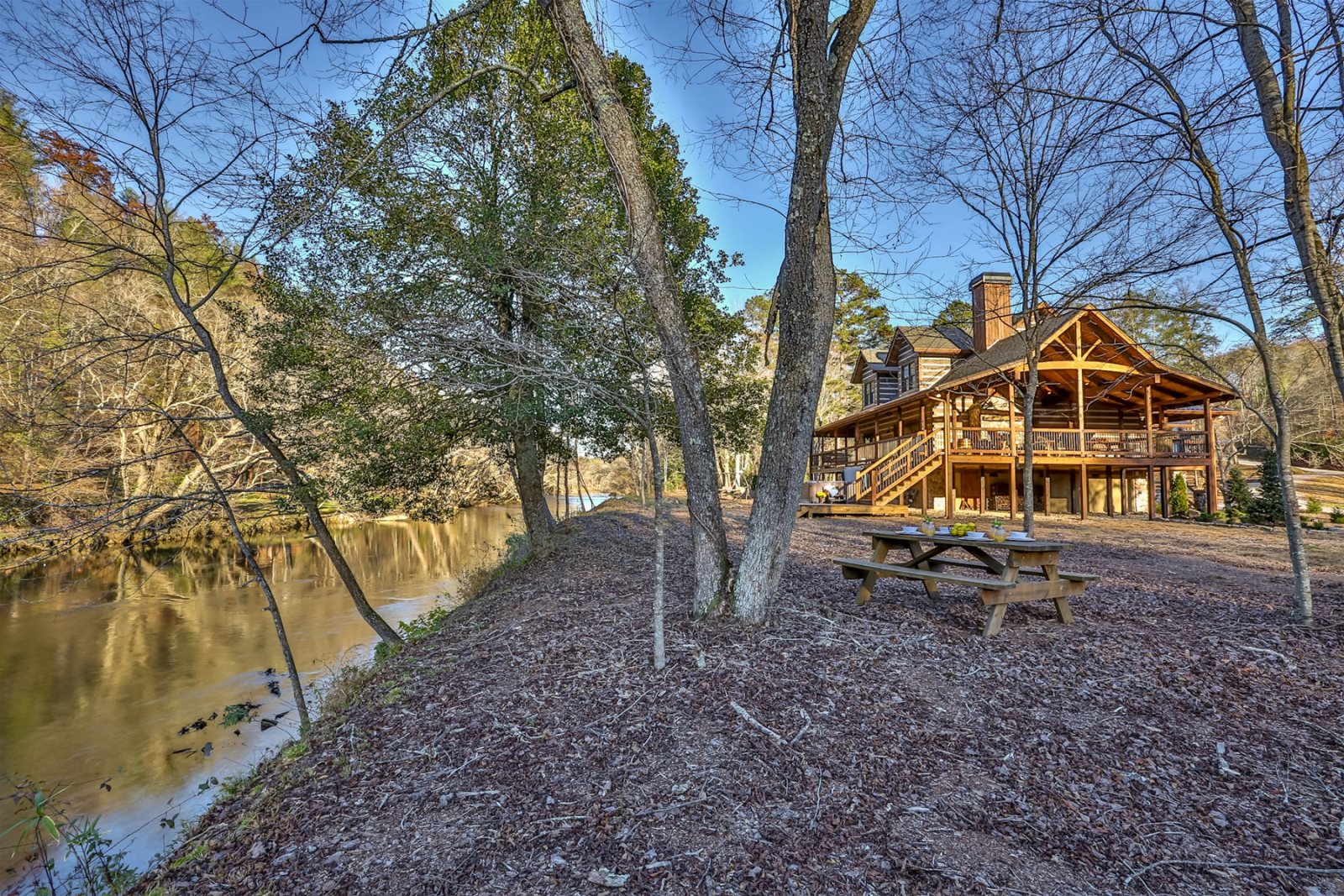 River Front Cabin North Georgia Cabins Blue Sky Cabin Rentals