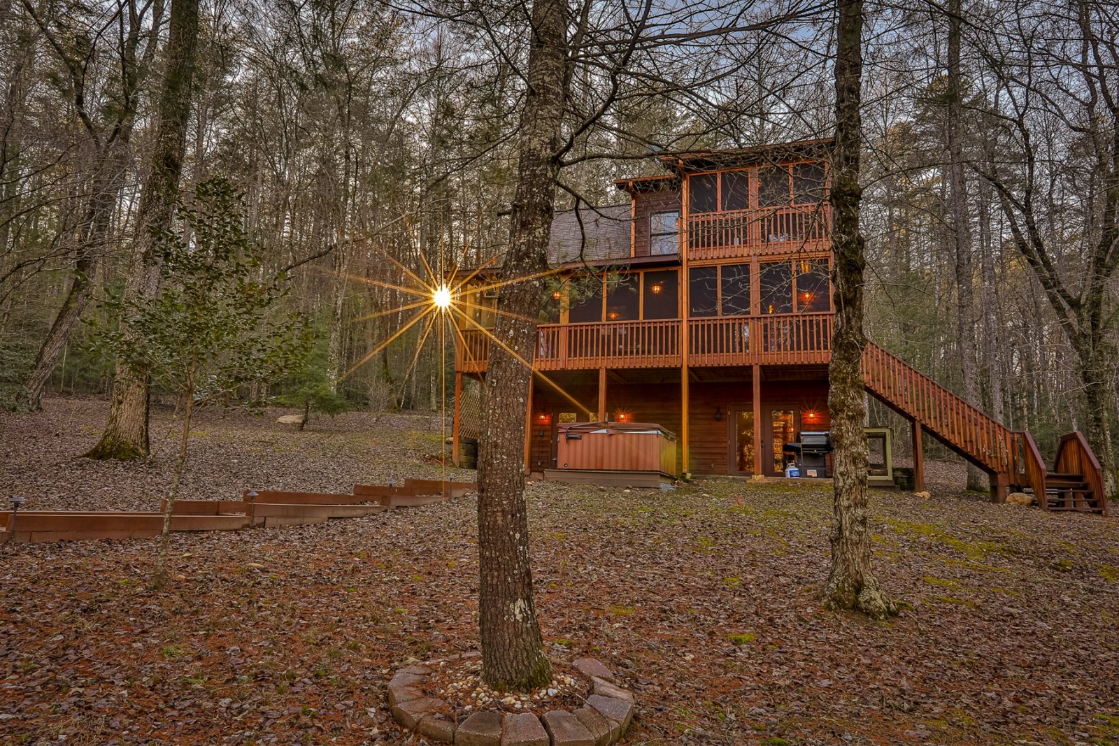 Blue Sky Cabin Rentals Creekside Retreat Cabin on FightingTown Creek