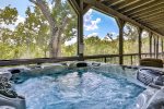 Relax in a luxury, covered hot tub