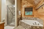 Walk-in shower and soaking tub 