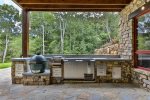 Terrace level outdoor kitchen